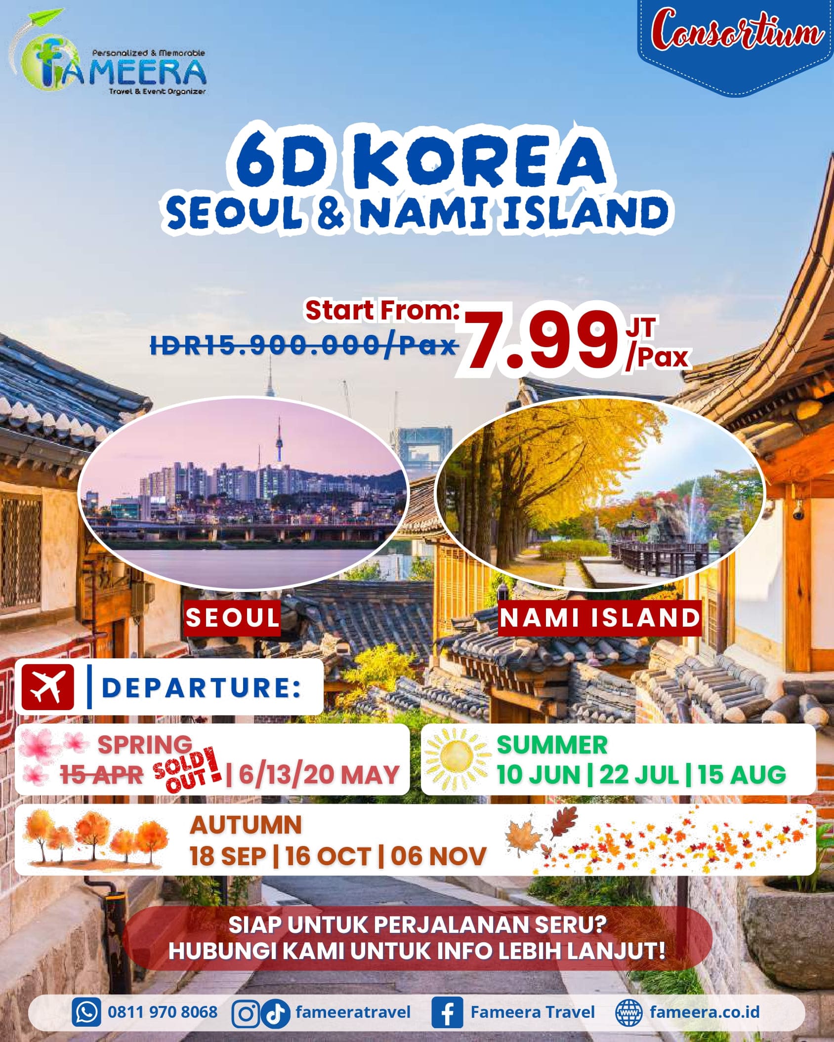 6D HOLIDAY IN KOREA (KONSORSIUM)  NAMI ISLAND – SEOUL TESTING