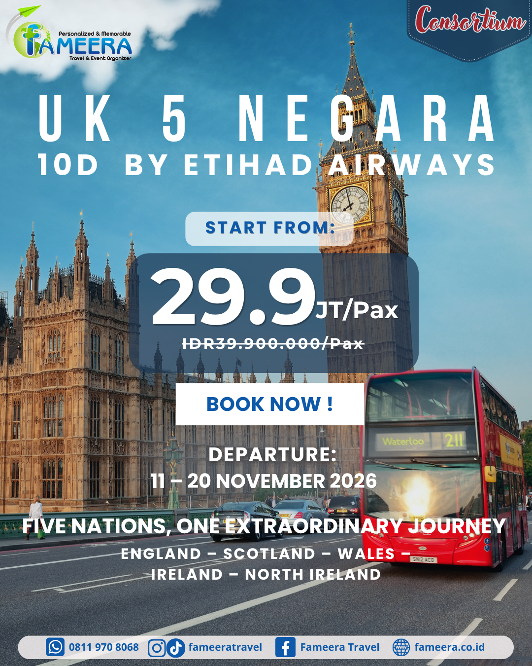 10D UK 5 NEGARA<br>11 – 20 NOVEMBER 2026